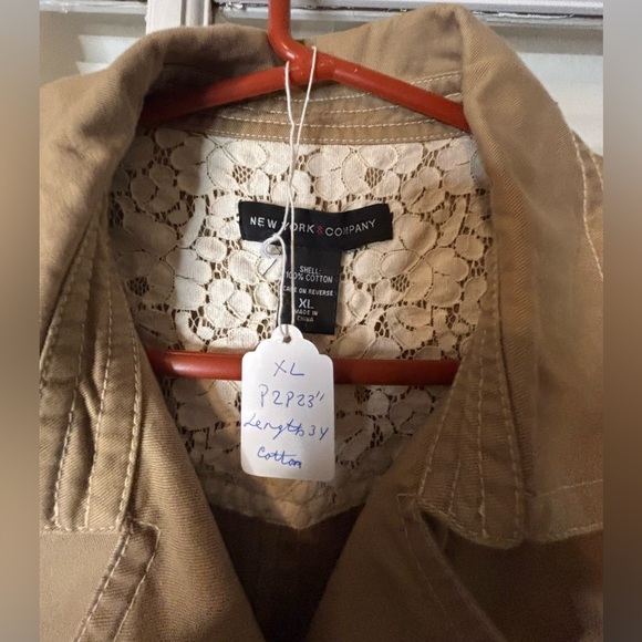 New York & Company Trench Jacket/Coat-size XL - Picture 4 of 10